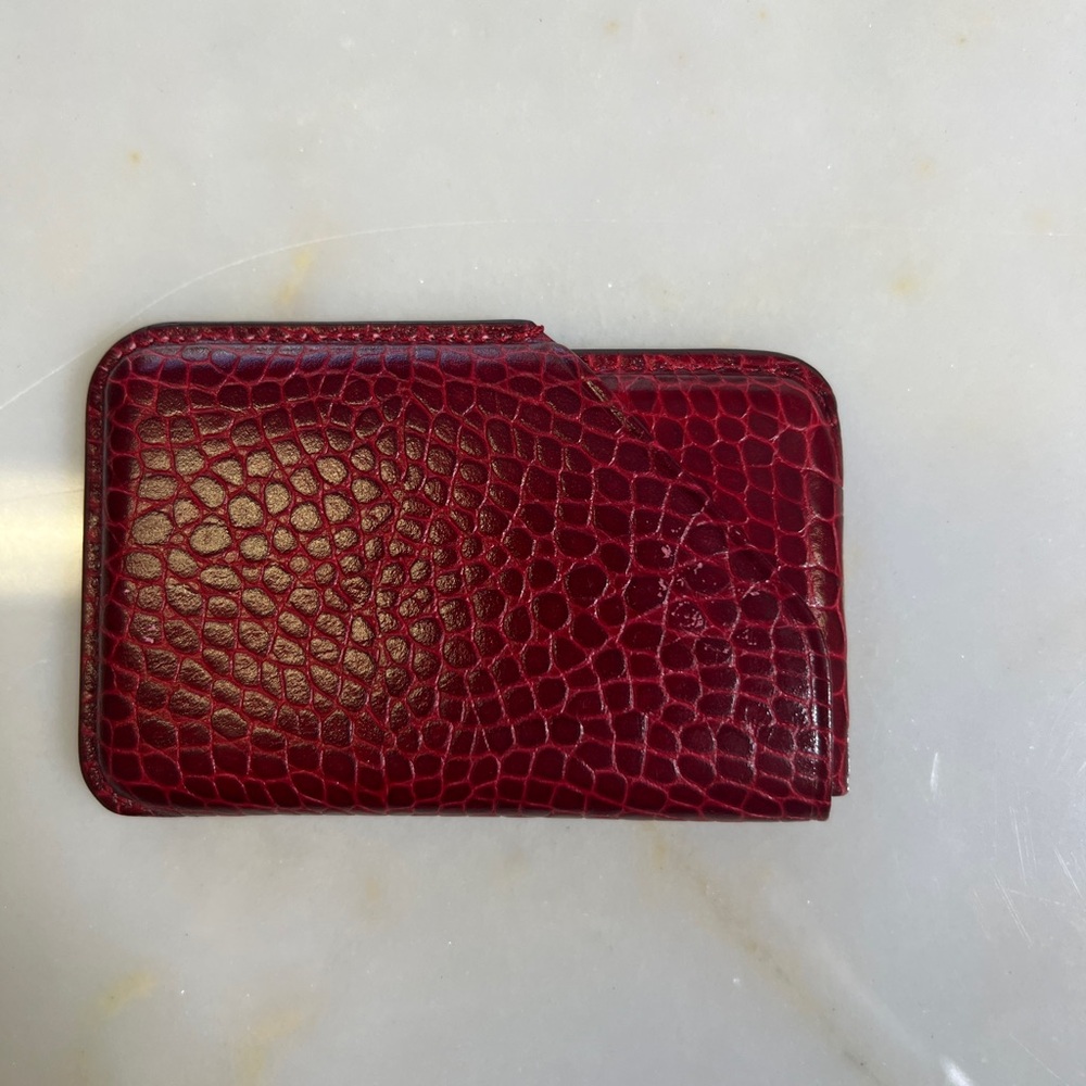 Mignon Hard Shell Leather Card Holder - Picture 2 of 5